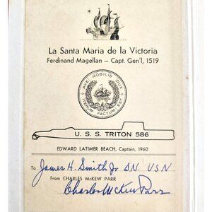 So Noble A Captain SIGNED 1958 Magellan Biography Nautical History Parr HC HBS